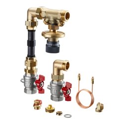 Oventrop Wärmezähleranschlussset Hycocon DTZ m KH DN 25, Eckf., m Differenzdruckregelventil