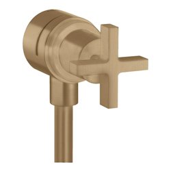 hansgrohe Absperrventil Axor Citterio Stop m Rückflussverh., Kreuz, brushed bronze