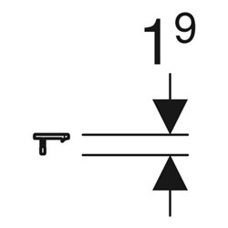 Geberit Griff iCon 118,1cm, sw matt/pulverbeschichtet matt