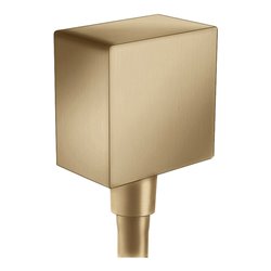 hansgrohe Wandanschluss Fixfit Square mit Rückflussverhinderer, brushed bronze