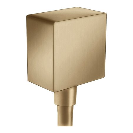 hansgrohe Wandanschluss Fixfit Square mit Rückflussverhinderer, brushed bronze