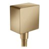 hansgrohe Wandanschluss Fixfit Square mit Rückflussverhinderer, brushed bronze