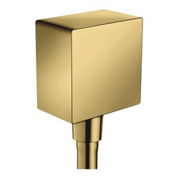 hansgrohe Wandanschluss Fixfit Square m Rückflussverh., polished gold optic