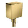hansgrohe Wandanschluss Fixfit Square m Rückflussverh., polished gold optic