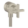 hansgrohe Absperrventil Axor Citterio Stop m Rückflussverh., Kreuz, brushed nickel