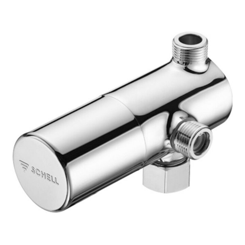Schell Eckventil-Thermostat auf G 3/8 Abgang, verchromt