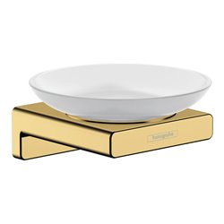 hansgrohe Seifenhalter AddStoris Wd, Eins. Mattglas, Met., pol. gol opt