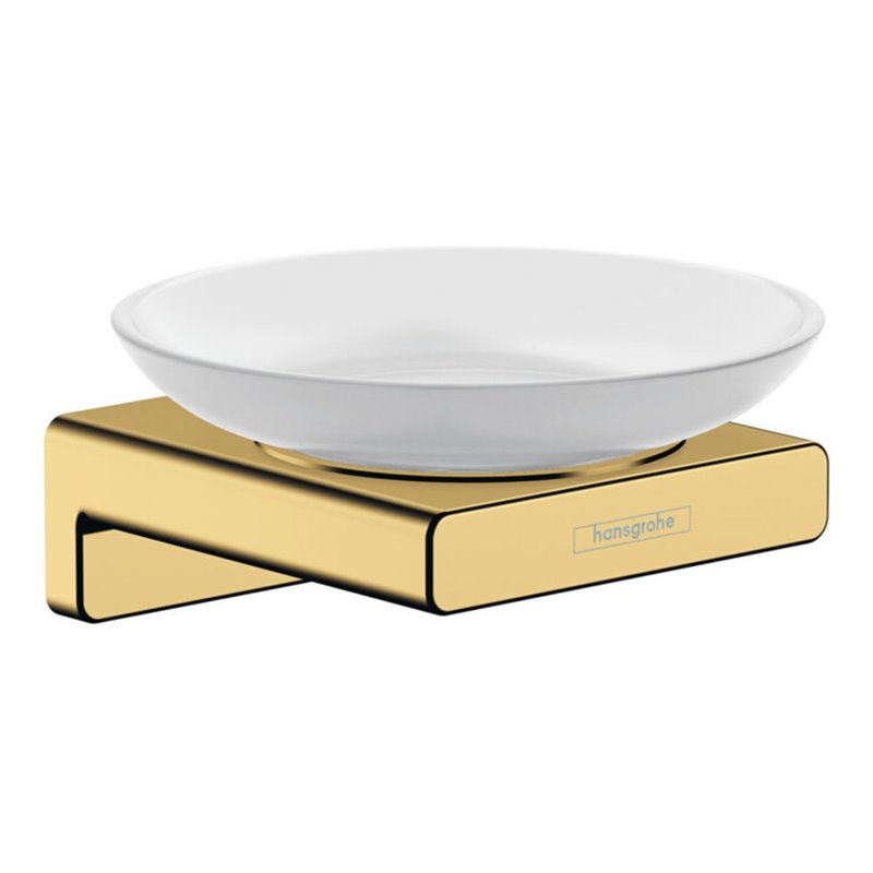 hansgrohe Seifenhalter AddStoris Wd, Eins. Mattglas, Met., pol. gol opt