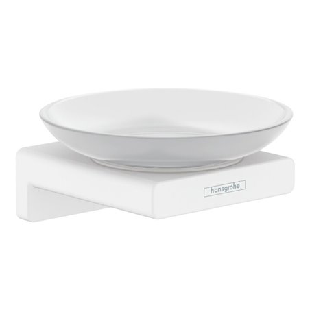 hansgrohe Seifenhalter AddStoris Wandmont., Eins. Mattglas, Met., m.-we