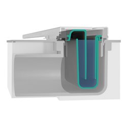 hansgrohe RainDrain Flex Duschrinne 1000mm, mattweiß, Fertigset, kürzbar