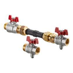 Oventrop Wärmezähleranschlussset 1 Multidis SFQ DN 20, Durchgang