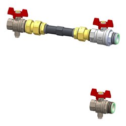 Oventrop Wärmezähleranschlussset 1 Multidis SFQ DN 25, Durchgang