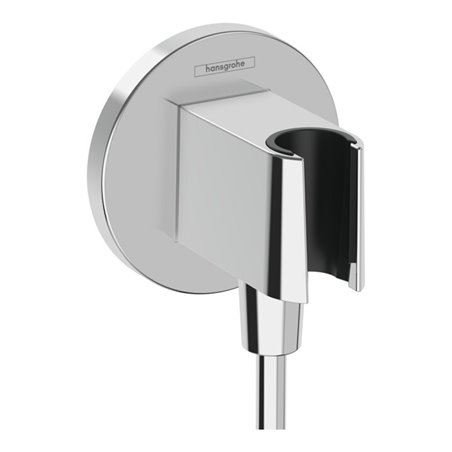 hansgrohe Wandanschluss Fixfit S rund, mit Brausehalter, chrom