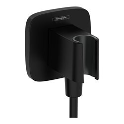 hansgrohe Wandanschluss Fixfit Q softsqua, mit Brausehalter, matt-schwarz