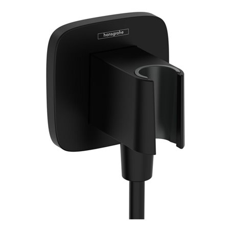 hansgrohe Wandanschluss Fixfit Q softsqua, mit Brausehalter, matt-schwarz