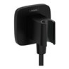 hansgrohe Wandanschluss Fixfit Q softsqua, mit Brausehalter, matt-schwarz
