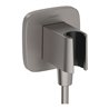 hansgrohe Wandanschluss Fixfit Q softsqua, m Brauseha., brush. bla chrome