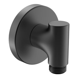 Hansa Wandanschlussbogen Wandmontage, G 1/2, rund, schwarz matt