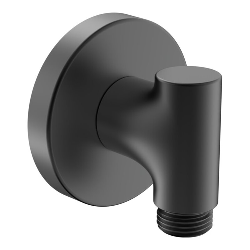 Hansa Wandanschlussbogen Wandmontage, G 1/2, rund, schwarz matt