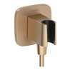 hansgrohe Wandanschluss Fixfit Q softsqua, m Brausehalter, brushed bronze