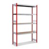 Bito Großfachregal-Set mit 4 Ebenen Spanplatte Grundfeld feuerrot