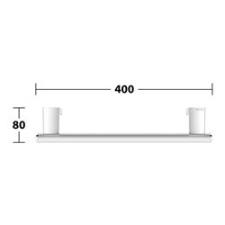 Keuco Haltegriff AXESS 400mm, Alu silber-eloxiert/verchromt