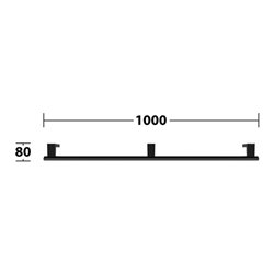 Keuco Haltegriff AXESS 1000mm, schwarz matt
