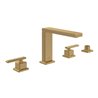 V&B Vierloch-Wannenrandarmatur Mettlach Standmontage, brushed gold