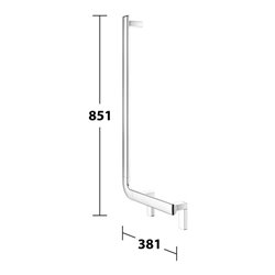 Keuco Winkelgriff AXESS 90Gr, li Ausf, 381x851mm, verchromt