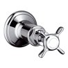 hansgrohe Fertigmontageset Axor Montreux UP-Absperrventil, mit Kreuzgriff, chrom