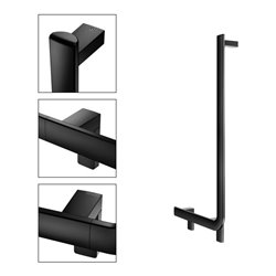 Keuco Winkelgriff AXESS 90Gr, li Ausf, verchromt, 381x851mm, sw ma