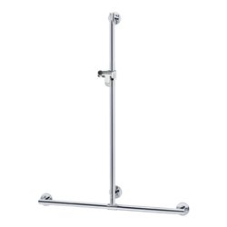 Keuco Duschhandlauf Plan Care m BrSt, r/l pos., 682/1263mm, AL si-el/v