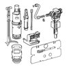 Geberit Umbauset für 2-Mengen-Spülung mit Typ 383 FV, für Typ 110.800 UP-SPK