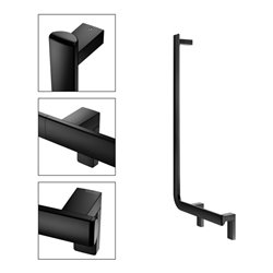 Keuco Winkelgriff AXESS 90Gr, li Ausf, 381x851mm, schwarz matt