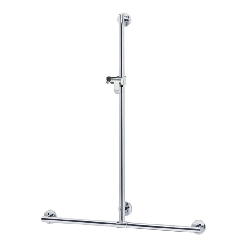 Keuco Duschhandlauf Plan Care m BrSt, r/l pos., 1182/1263mm, AL si-el/