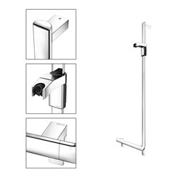 Keuco Winkelgriff AXESS verchromt, 90Gr, m Brausestange, re Ausf