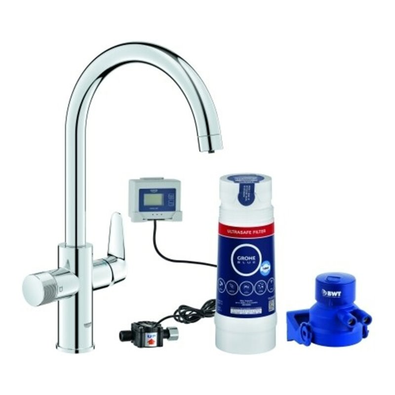 Grohe Starter Kit Blue Pure BauCurve 30582 C-Auslauf US-Filter chrom