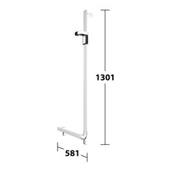 Keuco Winkelgriff AXESS AL si-el/vc, 90Gr, m Brausestange, re Ausf