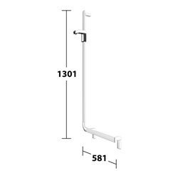 Keuco Winkelgriff AXESS AL si-el/vc, 90Gr, m Brausestange, li Ausf