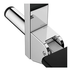 Keuco Klappsitz Care zum Einhängen, verchromt, schwarz