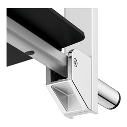 Keuco Klappsitz Care zum Einhängen, verchromt, schwarz