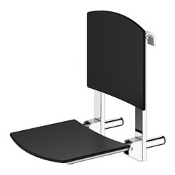 Keuco Klappsitz Care zum Einhängen, verchromt, schwarz