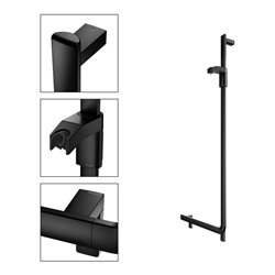 Keuco Winkelgriff AXESS sw m, 90Gr, m Brausestange, re Ausführung