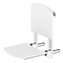 Keuco Klappsitz Care zum Einhängen, verchromt, weiß