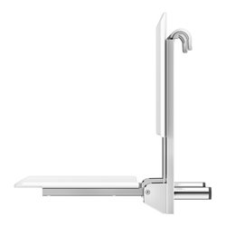 Keuco Klappsitz Care zum Einhängen, verchromt, weiß