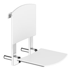 Keuco Klappsitz Care zum Einhängen, verchromt, weiß