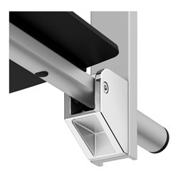 Keuco Klappsitz Care zum Einhängen, silber-eloxiert, schwarz