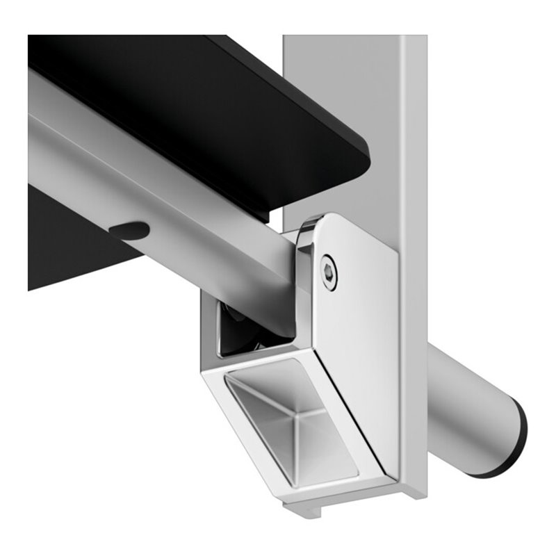 Keuco Klappsitz Care zum Einhängen, silber-eloxiert, schwarz