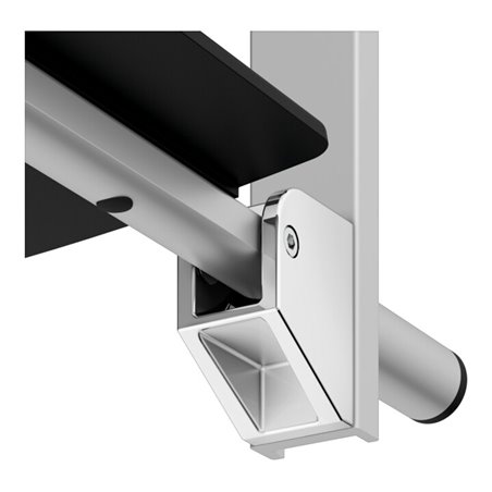 Keuco Klappsitz Care zum Einhängen, silber-eloxiert, schwarz