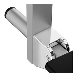 Keuco Klappsitz Care zum Einhängen, silber-eloxiert, schwarz